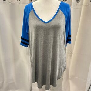 Torrid Super Soft Womens Top XL Raglan Baseball Tee Athleisure Lounge 20112